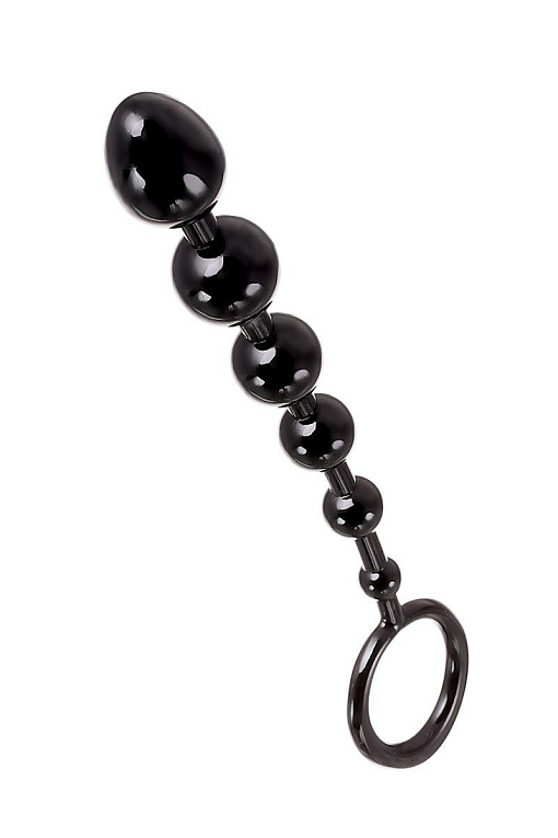 Анальная цепочка черного цвета A-toys - 19,8 см. - Термопластичная резина (TPR)