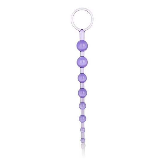 Фиолетовая анальная цепочка Shane s World Anal 101 Intro Beads - 21 см. - поливинилхлорид (ПВХ, PVC)