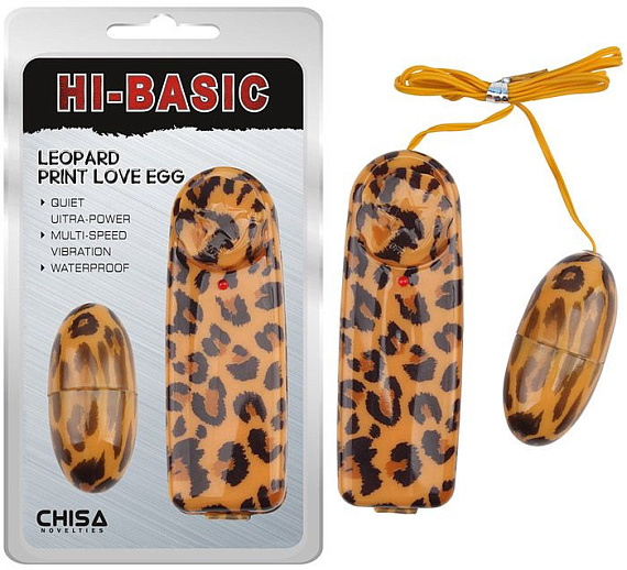 Леопардовое виброяйцо Leopard Print Love Egg - анодированный пластик (ABS)