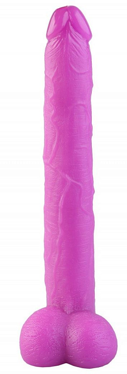 Розовый реалистичный фаллоимитатор - 39,5 см. от Intimcat