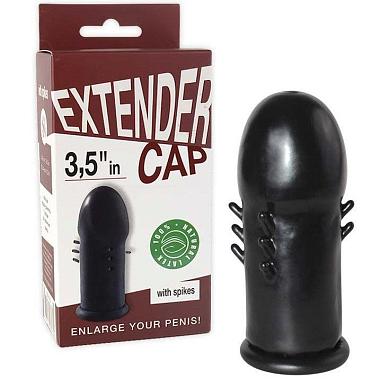 Чёрная насадка-удлинитель с усиками Extender Cap 3.5