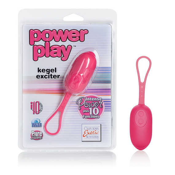 Розовое виброяйцо Power play kegel exciter от Intimcat
