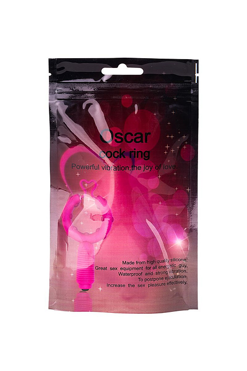 Розовое виброкольцо OSCAR - фото 5