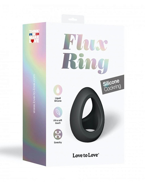 Черное фигурное эрекционное кольцо Flux Ring - фото 5