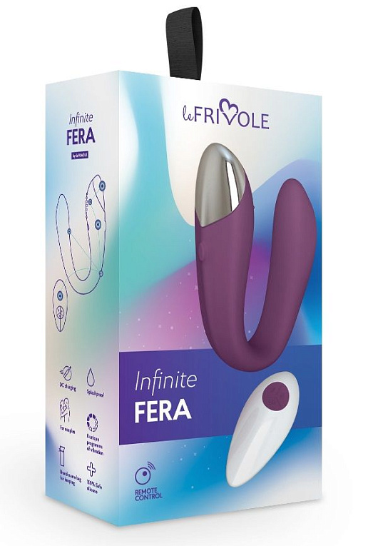 Фиолетовый вибратор для пар Fera с пультом ДУ от Intimcat