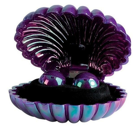 Перламутровые фиолетовые вагинальные шарики Opulent Lacquer Cote Pearls - анодированный пластик (ABS)