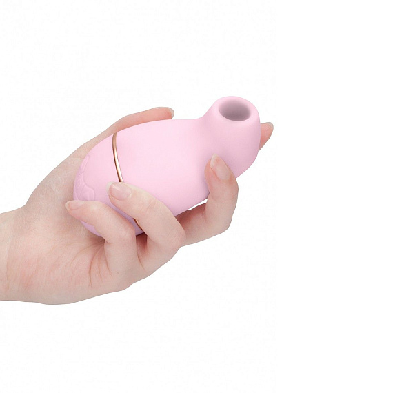 Розовый клиторальный вакуум-волновой массажер Irresistible Kissable от Intimcat