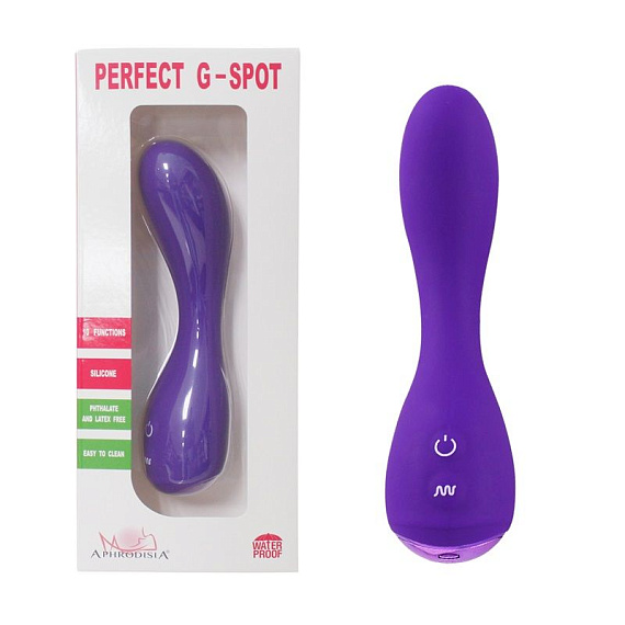 Фиолетовый вибратор Perfect G-Spot - 16,2 см. - силикон