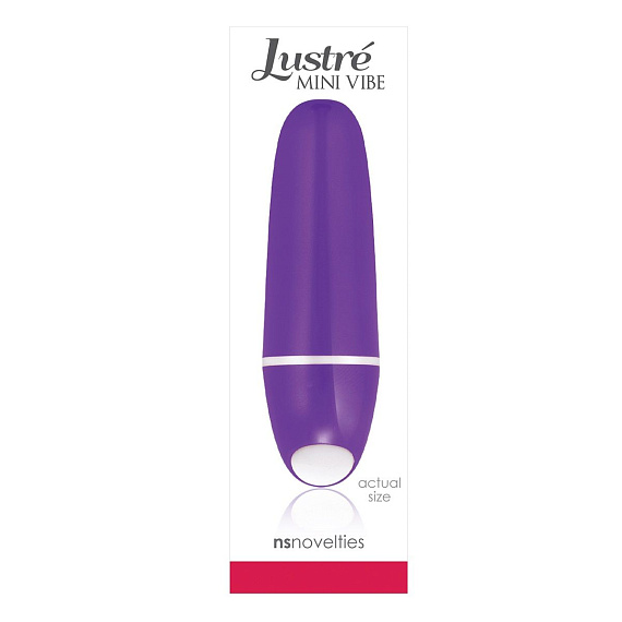 Фиолетовый миниатюрный вибратор LUSTRE - анодированный пластик (ABS)