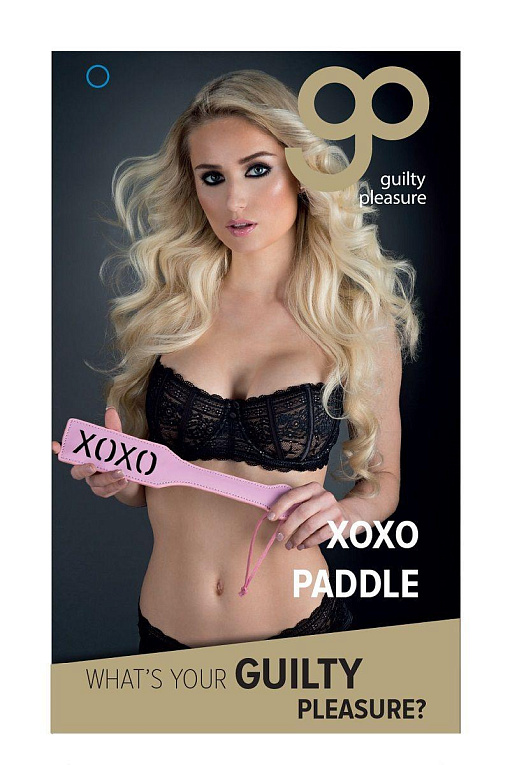 Розовый пэддл с надписью XOXO Paddle - 32 см. от Intimcat