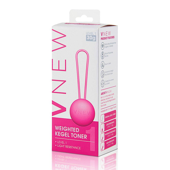 Розовый вагинальный шарик Vlevel 1 - силикон