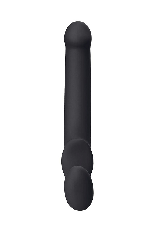 Черный безремневой страпон Silicone Bendable Strap-On XL от Intimcat