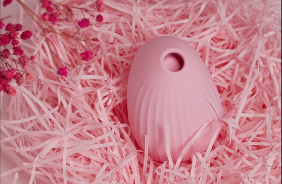 Нежно-розовый вакуум-волновой стимулятор с вибрацией и базой-ночником Cuddly Bird - фото 6