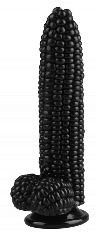 Черный фаллоимитатор-кукуруза на присоске - 20,5 см. от Intimcat