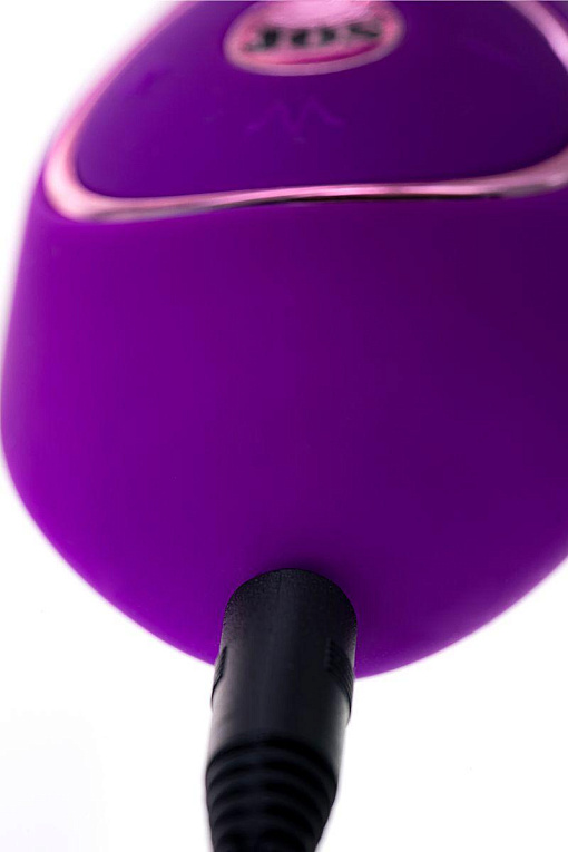 Фиолетовый ротатор с клиторальным стимулятором YUM - 21 см. - фото 9