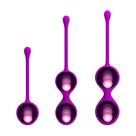 Набор лиловых вагинальных шариков Kegel Ball от Intimcat