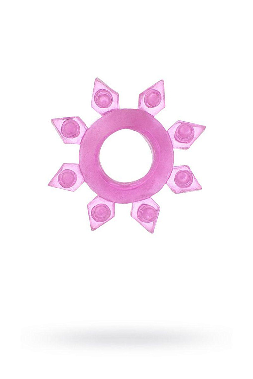 Розовое гелевое эрекционное кольцо-звезда - термопластичный эластомер (TPE)
