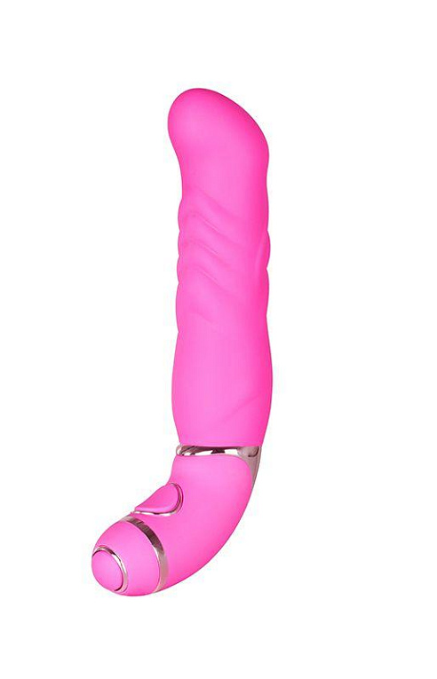 Розовый силиконовый вибратор PURRFECT SILICONE 6INCH 10FUNCTIONS - 15 см.