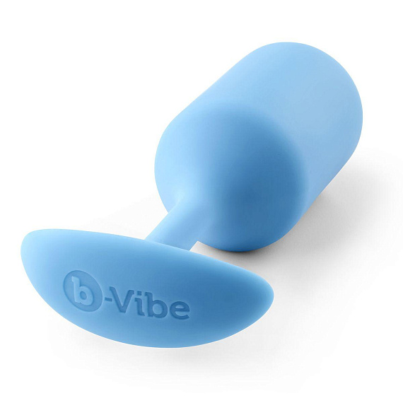 Голубая пробка для ношения B-vibe Snug Plug 3 - 12,7 см. - силикон
