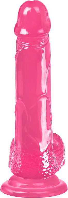 Розовый реалистичный фаллоимитатор Mr. Bold L - 18,5 см. Bradex