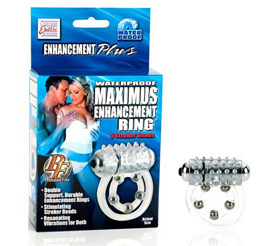 Эрекционное вибро-кольцо Waterproof Maximus Enhancement Ring от Intimcat