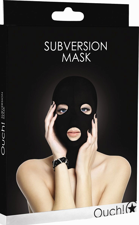 Черная маска Subversion Mask с прорезями для глаз и рта - синтетика