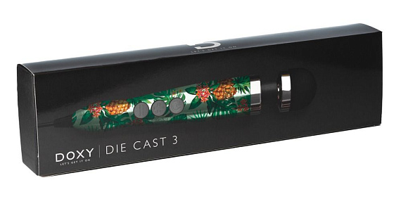 Жезловый вибратор Die Cast 3 с принтом в виде ананасов - 28 см. от Intimcat