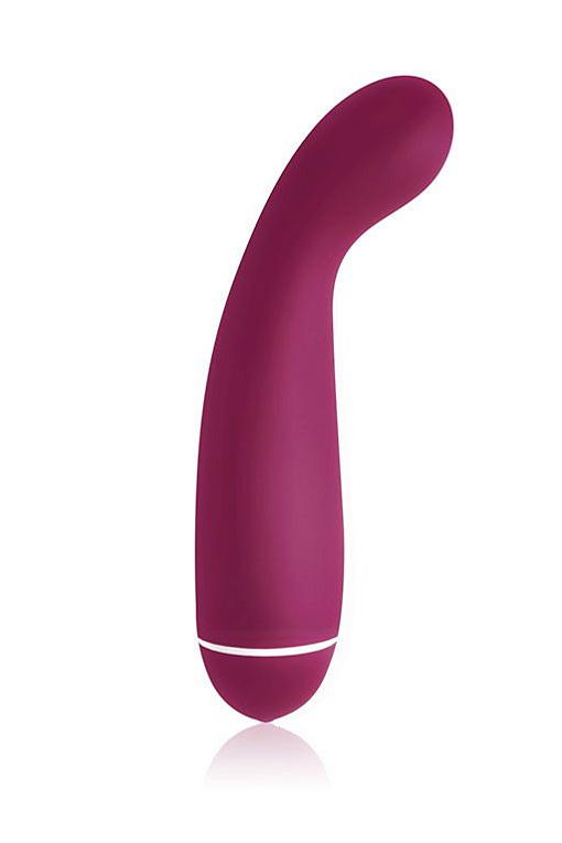 Фиолетовый вибромассажер Intro 6 Purple для G-массажа - 17 см. - силикон