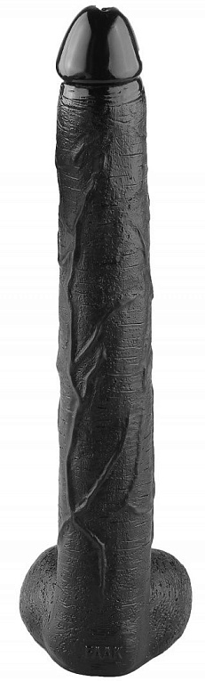Черный реалистичный фаллоимитатор - 39,5 см. Сумерки богов