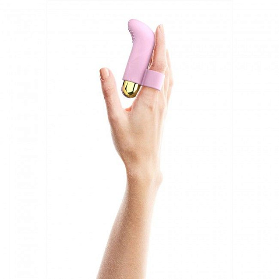 Розовый вибратор на палец Touch Me - 8,6 см. - фото 5