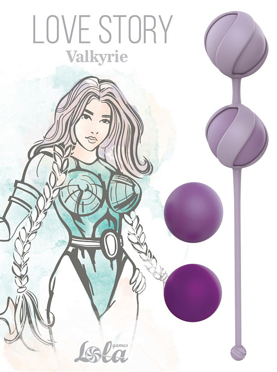 Набор из 4 фиолетовых вагинальных шариков Valkyrie - силикон