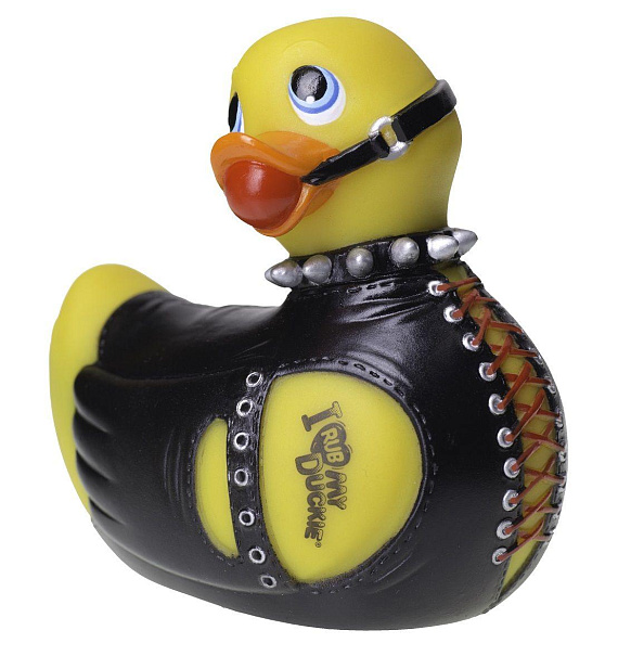 Утка-рабыня с вибрацией  I Rub My Duckie Bondage Travel Size - анодированный пластик (ABS)