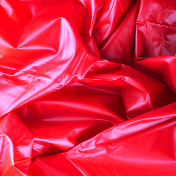 Красное виниловое покрывало - 230 х 180 см. от Intimcat