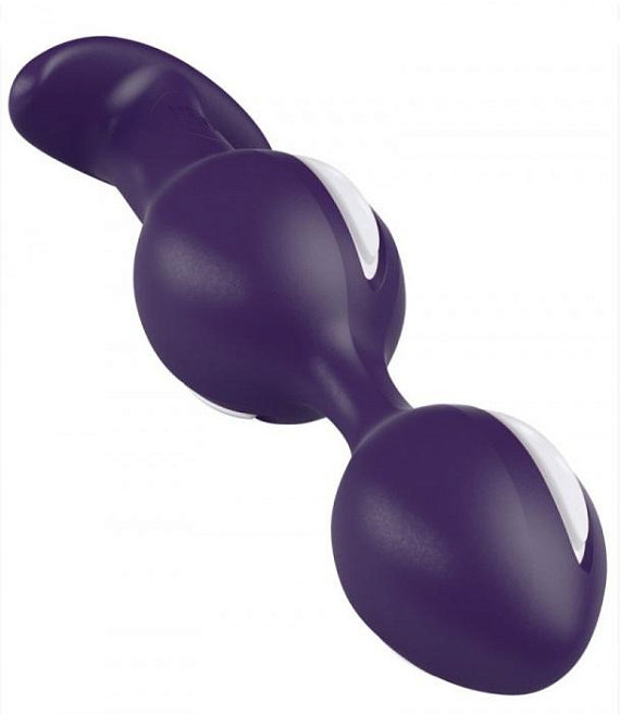 Фиолетово-белые анальные шарики B Balls Duo - 12,5 см. от Intimcat