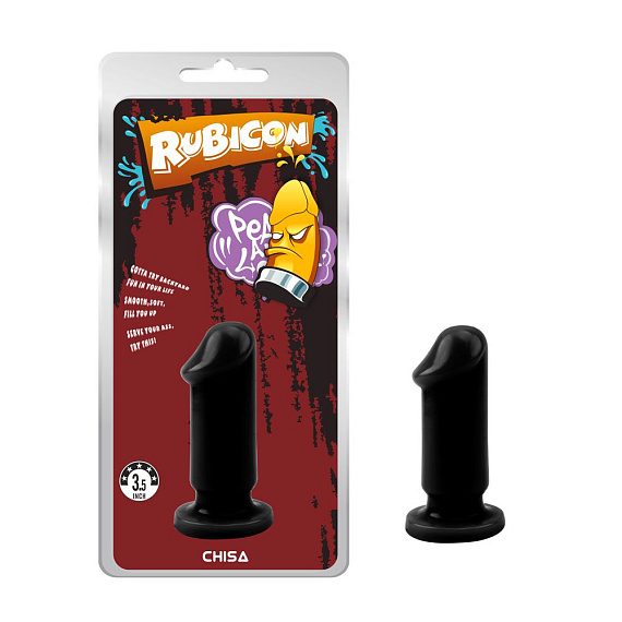 Черный анальный фаллоимитатор Evil Dildo Plug S - 9 см. от Intimcat