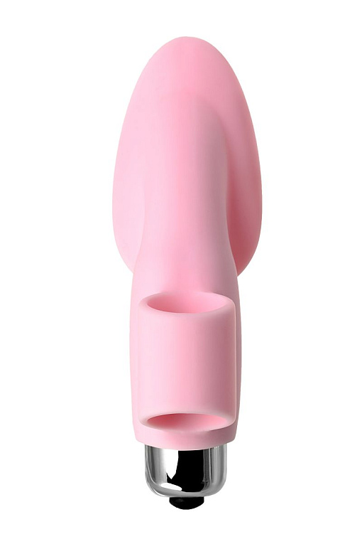 Нежно-розовая вибронасадка на палец JOS TWITY - 10,2 см. JOS