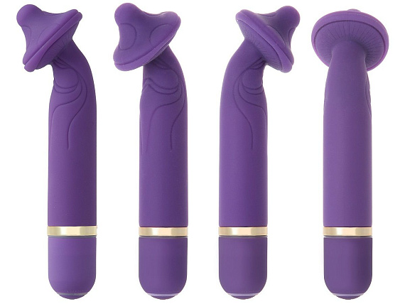 Фиолетовый G-Spot вибромассажер The Mystical Mushroom - 14 см. - силикон