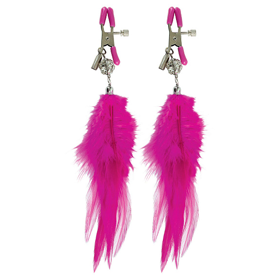 Зажимы для сосков с перьями Fancy Feather Nipple Clamps от Intimcat