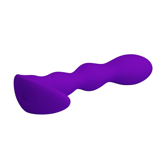 Фиолетовый анальный стимулятор простаты с вибрацией Yale - 14,5 см. от Intimcat