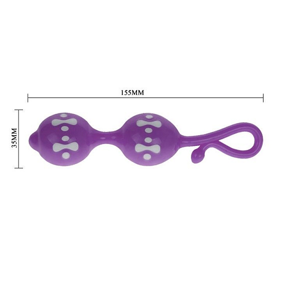 Фиолетовые вагинальные шарики из силикона для укрепления интимных мышц от Intimcat