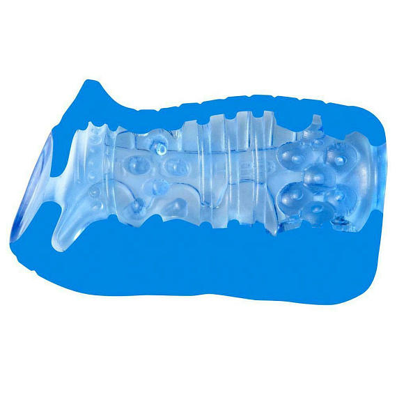 Мастурбатор FleshSkins - Grip Blue Ice - термопластичная резина (TPR)