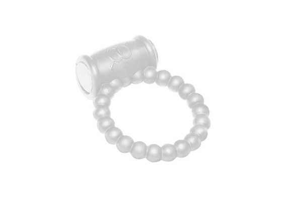 Белое эрекционное кольцо Rings Drums - силикон