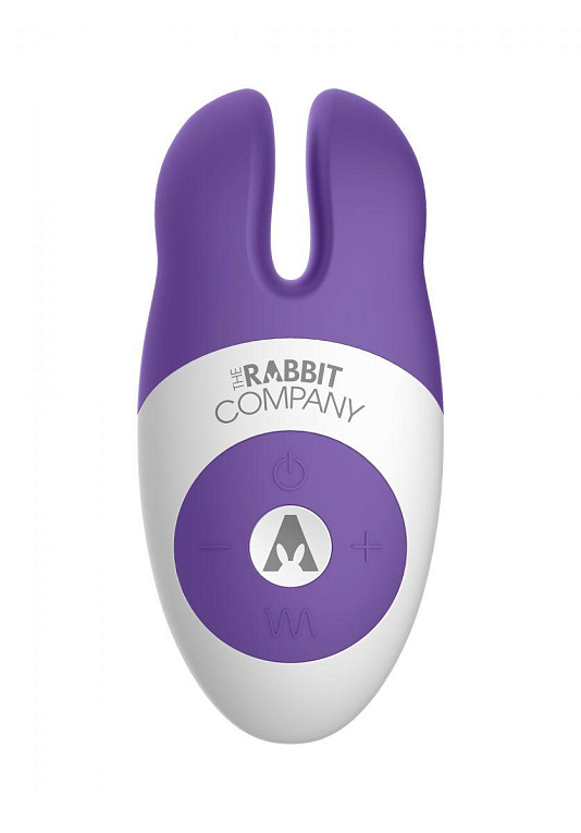 Фиолетовый вибростимулятор с ушками The Lay-on Rabbit - силикон