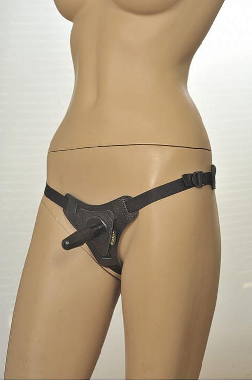 Кожаные трусики с плугом Kanikule Leather Strap-on Harness Anatomic Thong - натуральная кожа