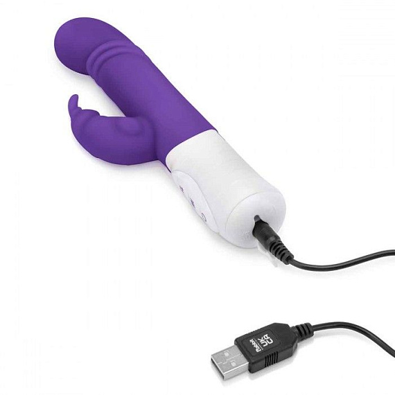 Фиолетовый массажер для G-точки Slim Shaft thrusting G-spot Rabbit - 23 см. - фото 6