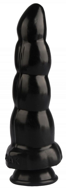 Черная анальная втулка-елочка - 22 см. от Intimcat