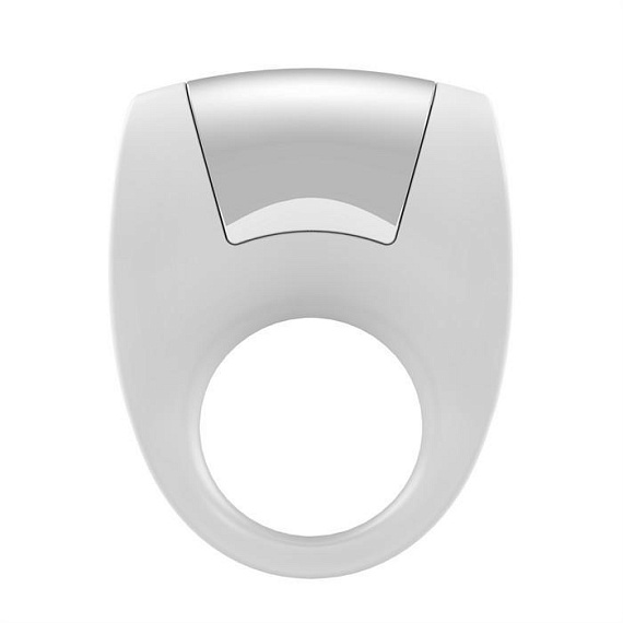 Белое эрекционное кольцо B8 с вибрацией OVO