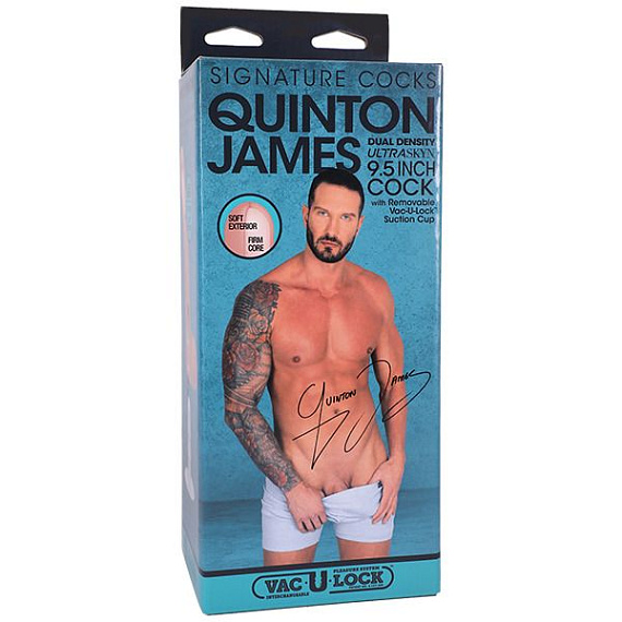 Телесный фаллоимитатор на съемной присоске Quinton James Signature Cocks - 24,1 см. - ULTRASKYN