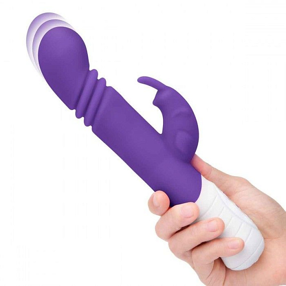 Фиолетовый массажер для G-точки Slim Shaft thrusting G-spot Rabbit - 23 см. от Intimcat