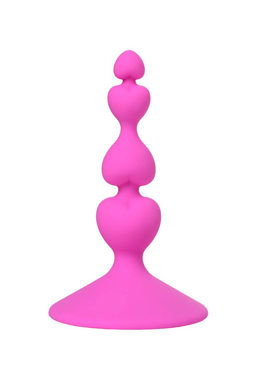 Розовая силиконовая анальная пробка Loverty - 8 см. от Intimcat